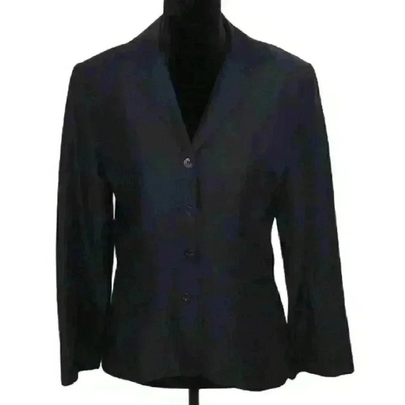 drozdzik Jackets & Blazers - Drozdzik  Bergdorf Goodman Navy Blue Linen Blazer